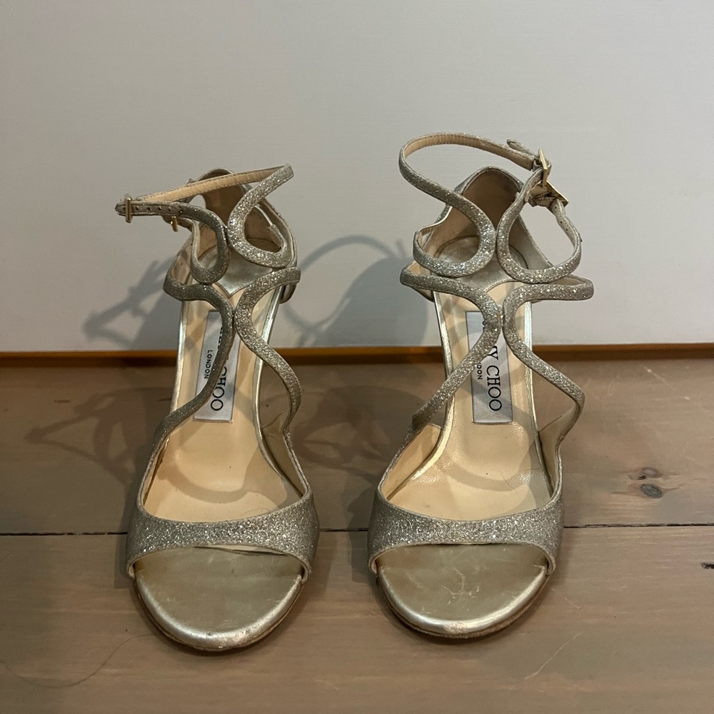 JIMMY CHOO GOLD HEELS